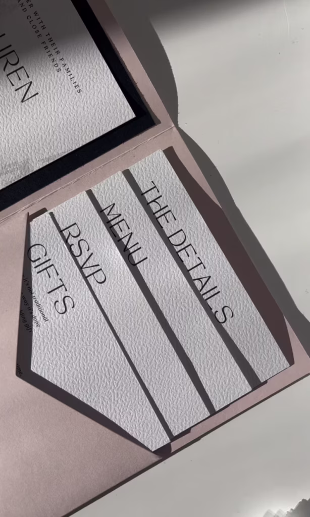 layered wedding invitations