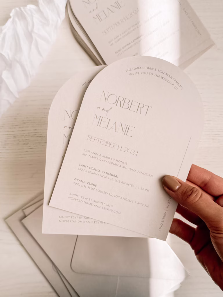 arch wedding invitation
